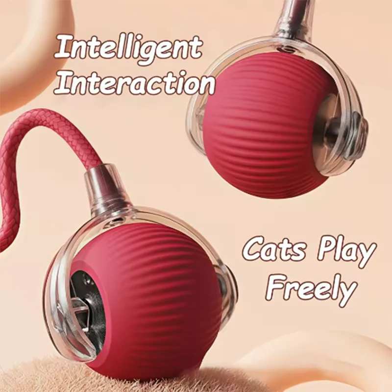Intelligent Interactive Cat Ball Toy — Smart Obstacle Avoidance Pet Toy for Cats & Dogs | Long-Lasting Durable Easy to Clean Auto Rolling Ball
