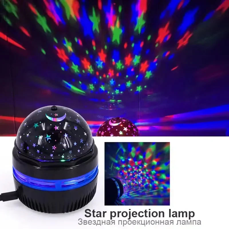 Galaxy Star Projector Night Light with RGB Magic Ball USB Lamp