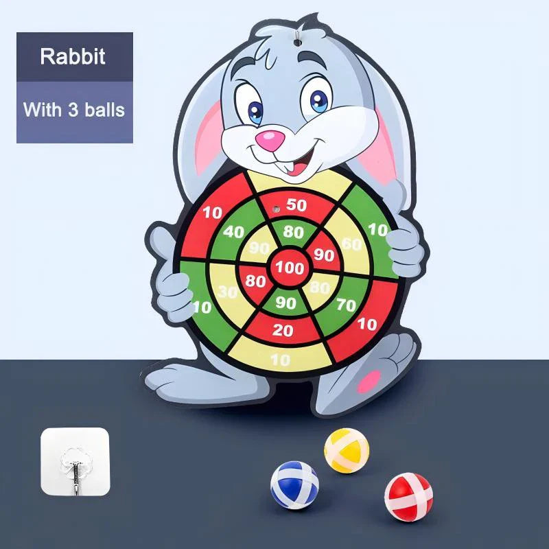 Kids Sticky Ball Target Toss Game Indoor Montessori Dart Board Toy