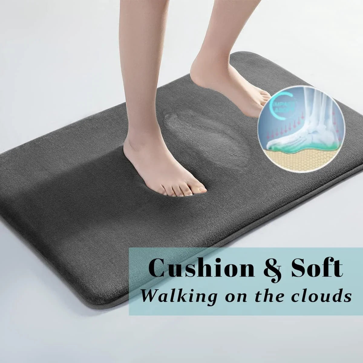 Super Absorbent Coral Velvet Anti-Slip Bath Mat