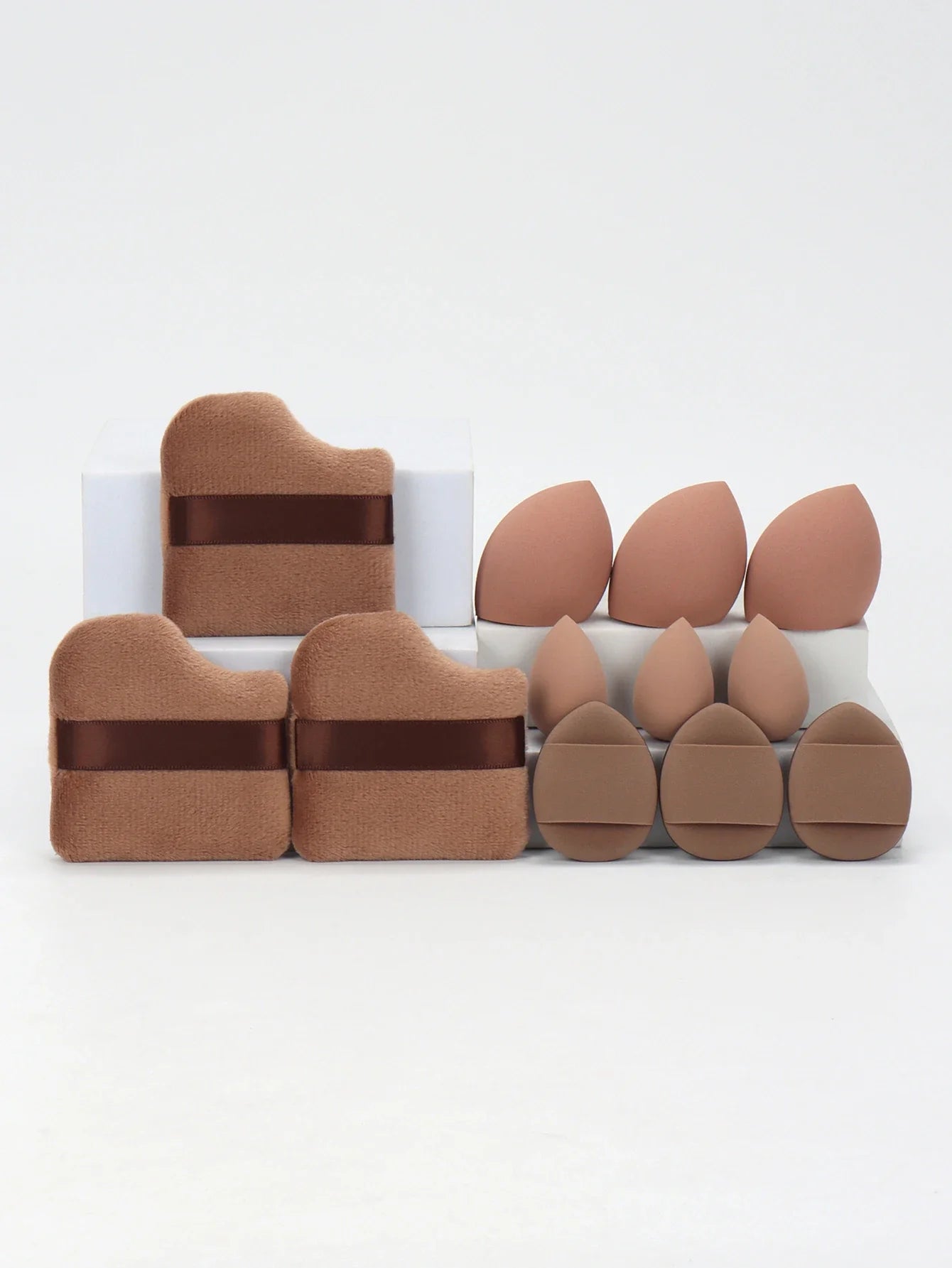 12-Piece Makeup Sponge & Powder Puff Set for Foundation & Loose Powder