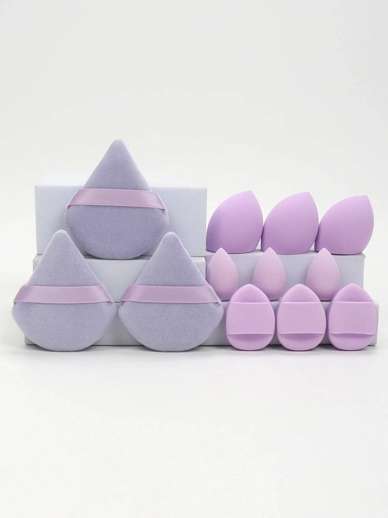 12-Piece Makeup Sponge & Powder Puff Set for Foundation & Loose Powder