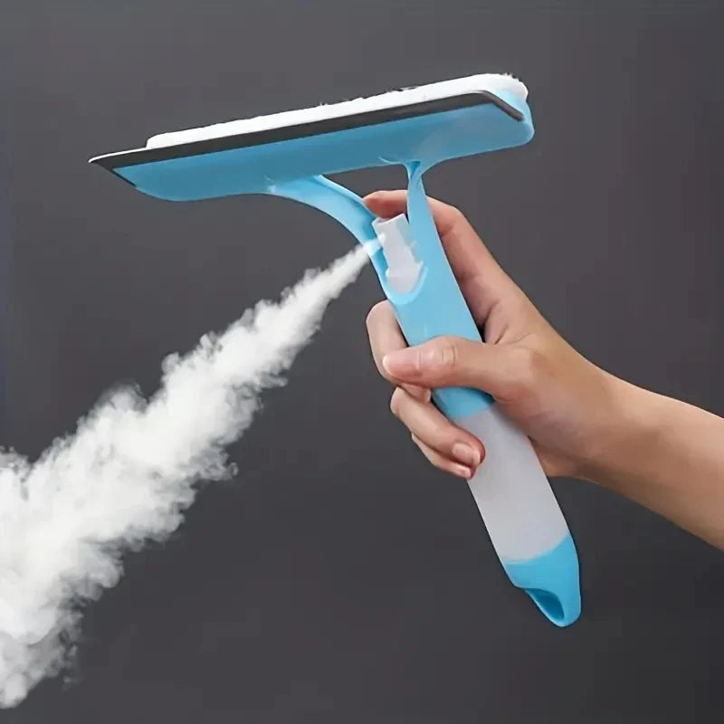 3-in-1 Window & Mirror Cleaning Spray Squeegee with Water Bottle