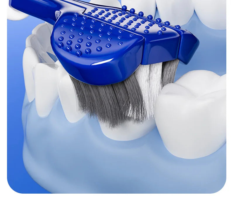 6PCS Three-Sided U-Shaped Soft Toothbrush Set for Adults