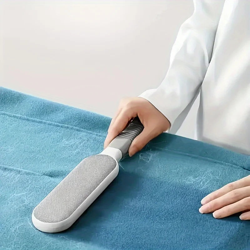 Double-Sided Reusable Pet Hair Remover Lint Brush for Clothes & Furniture