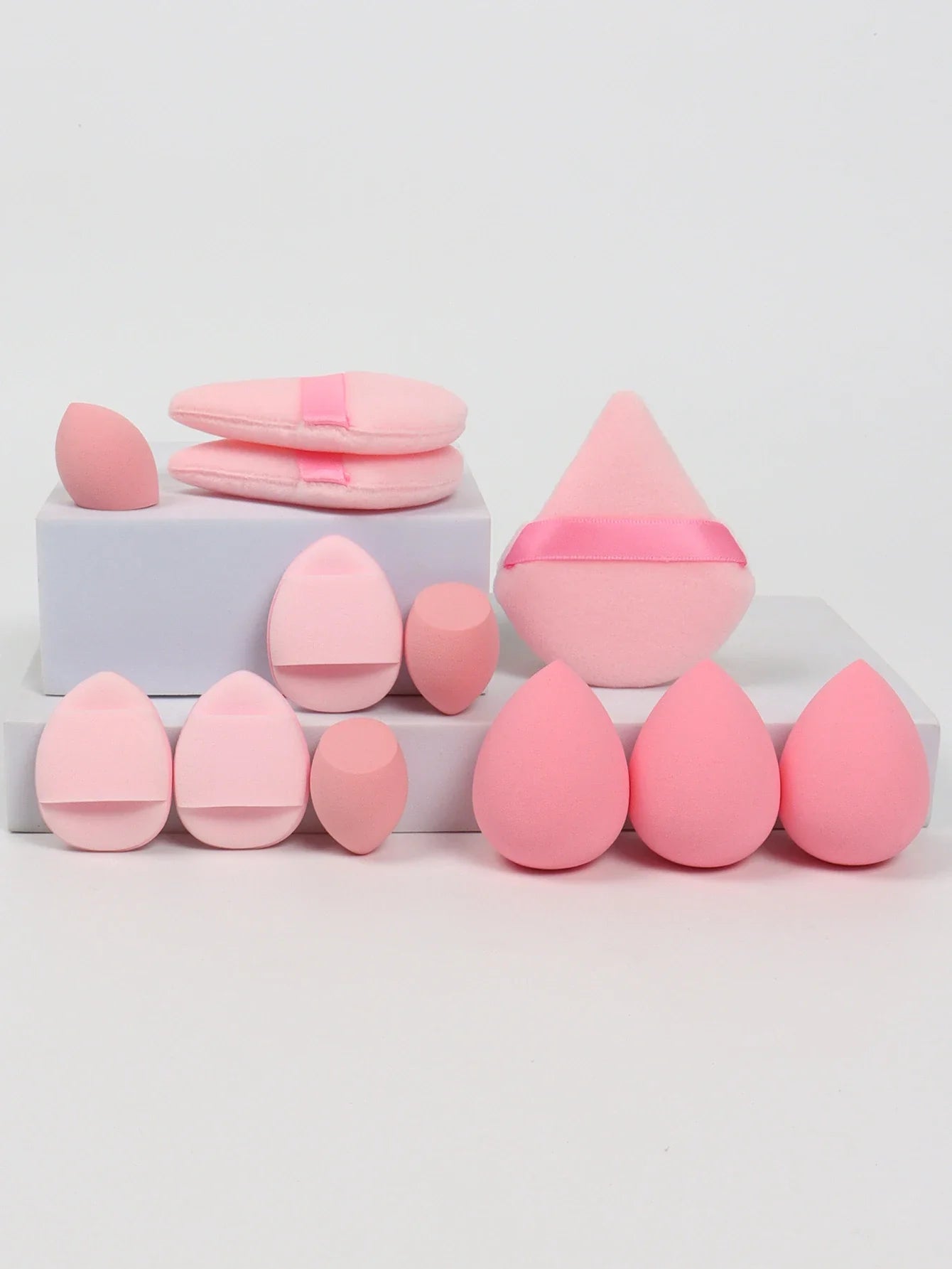 12-Piece Makeup Sponge & Powder Puff Set for Foundation & Loose Powder
