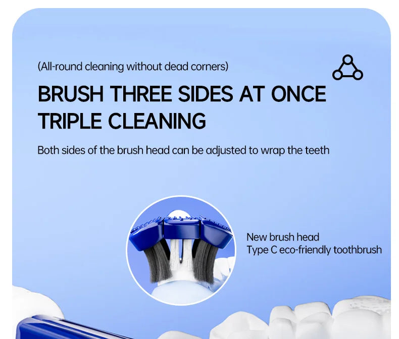 6PCS Three-Sided U-Shaped Soft Toothbrush Set for Adults
