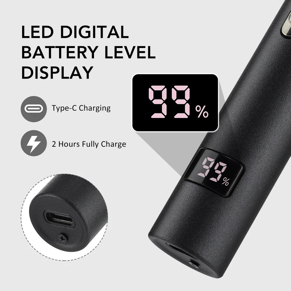 3-in-1 Rechargeable Nose Hair Trimmer with Facial Grooming Heads