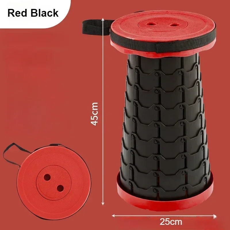 Portable Telescopic Folding Stool for Camping, Fishing & Outdoor Travel